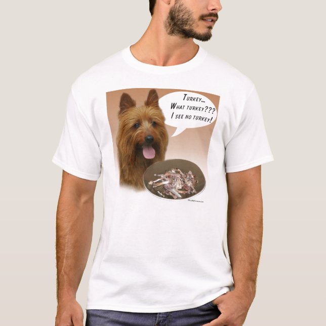 Australian Terrier Turkey T-Shirt (Front)