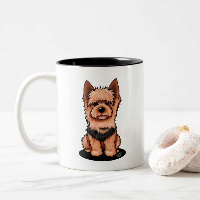 Australian Terrier Two-Tone Coffee Mug (With Donut)