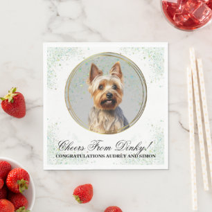 Australian Terrier Wedding Napkins With Dogs Photo