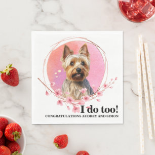 Australian Terrier Wedding Napkins With Dogs Photo