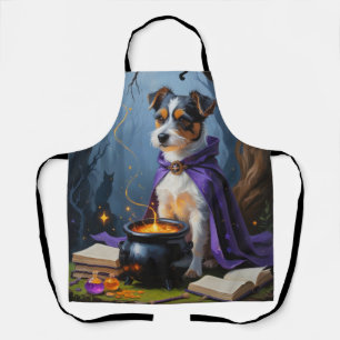 Australian Terrier Whimsical Halloween Painting Apron