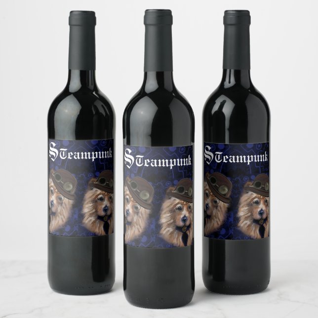 Australian Terrier     Wine Label (Bottles)