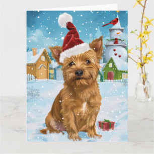 Australian Terrier Winter Wonderland Christmas Card