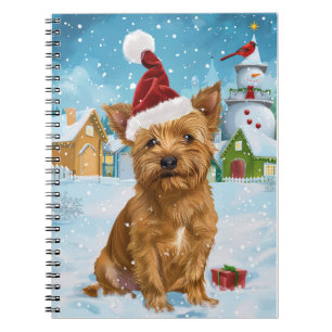 Australian Terrier Winter Wonderland Christmas Notebook