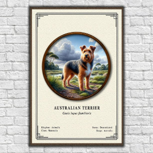 Australian Terrier Zoology Series Poster