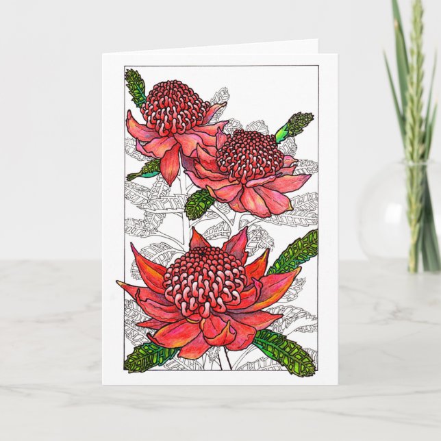 Australian Waratahs Floral Design Card (Front)