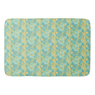 Australian wattle blossoms bath mat