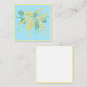 Australian wattle blossoms Flat Note Card