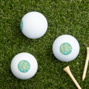 Australian wattle blossoms golf balls