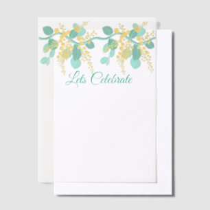 Australian wattle blossoms invitation