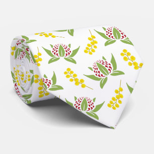 Australian Wattle Native Flower Tie
