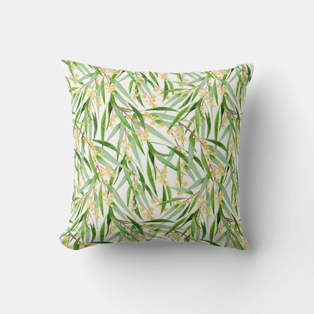 Australian Wattle Pattern Cushion (Front)