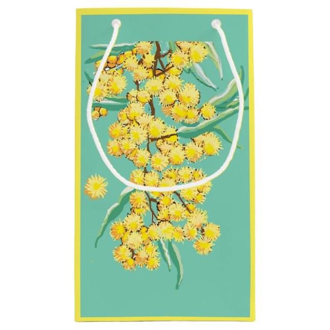 Australian wattle small gift bag (Back)