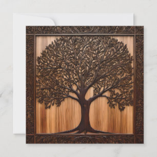 Australian Wattle Tree 3D Wood Print, Save The Date