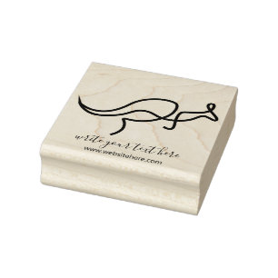 Australian Wild Animal Kangaroo Rubber Stamp