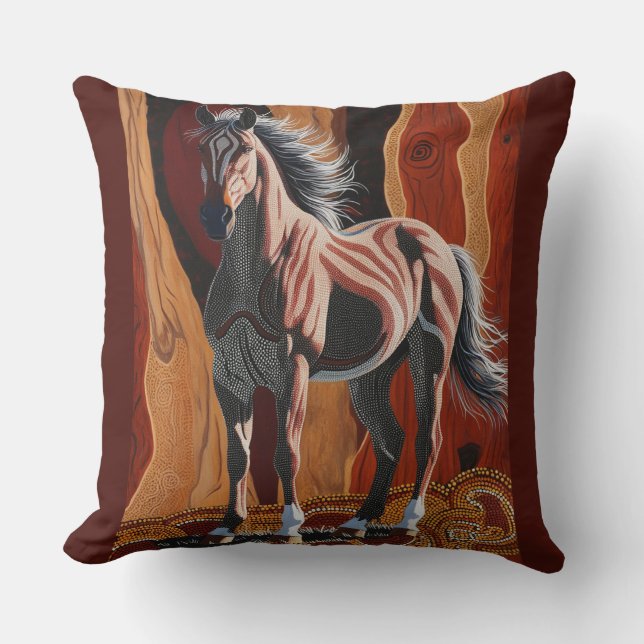 Australian Wild Brumby  Cushion (Front)