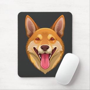 Australian wild dog dingo head mouse mat