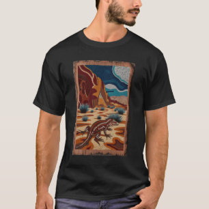 Australian Wild Lizard Wildlife Scene T-Shirt