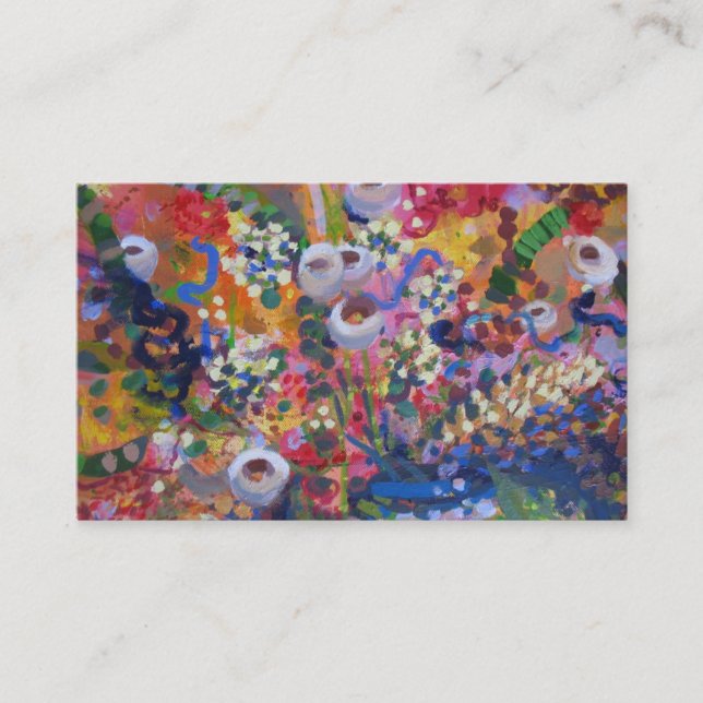 Australian wildflower art business card (Front)
