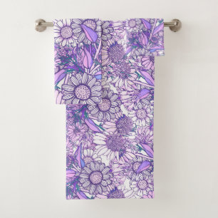 Australian Wildflower Garden Bath Towel Set