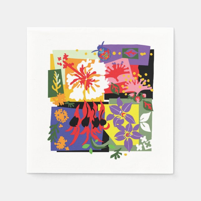 Australian WILDFLOWERS - Floral Celebration Napkin (Front)