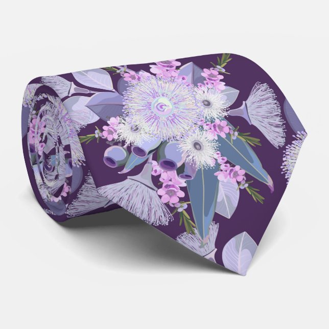 Australian Wildflowers Tie (Rolled)