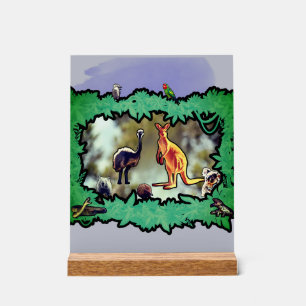 Australian Wildlife Bushland Frame Acrylic Sign