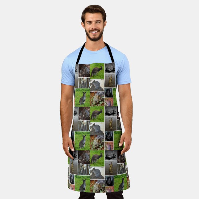 Australian Wildlife Photo Collage, Apron (Worn)