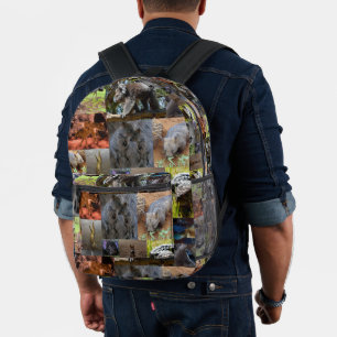 Australian Wildlife Photo Collage,  Printed Backpack