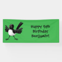 Australian Willie Wagtail cartoon 