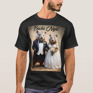 Australian Wombat Wedding, Bucks Night Tshirt
