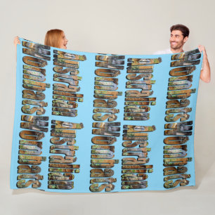 Australian Wombats Is The Word, Fleece Blanket