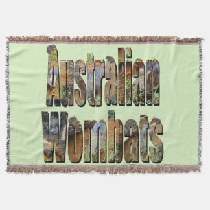 Australian Wombats Is The Word, Throw Blanket