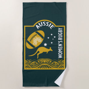 Australian Women's Rugby Sport Beach Towel