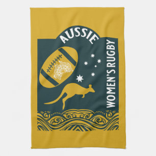 Australian Women's Rugby Sport Tea Towel