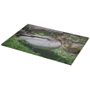 Australian Wood Duck in Tranquil Garden Cutting Board