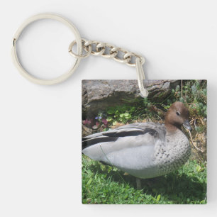 Australian Wood Duck in Tranquil Garden Key Ring