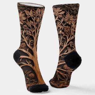 Australian Woodlands: 3D Warah Tree Wood Print, Socks