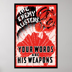 Australian WWII Propaganda Poster The Enemy