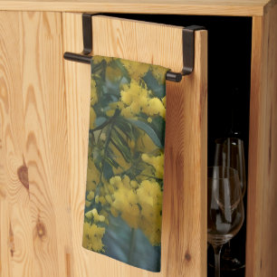 Australian Yellow Wattle Tree, Tea Towel