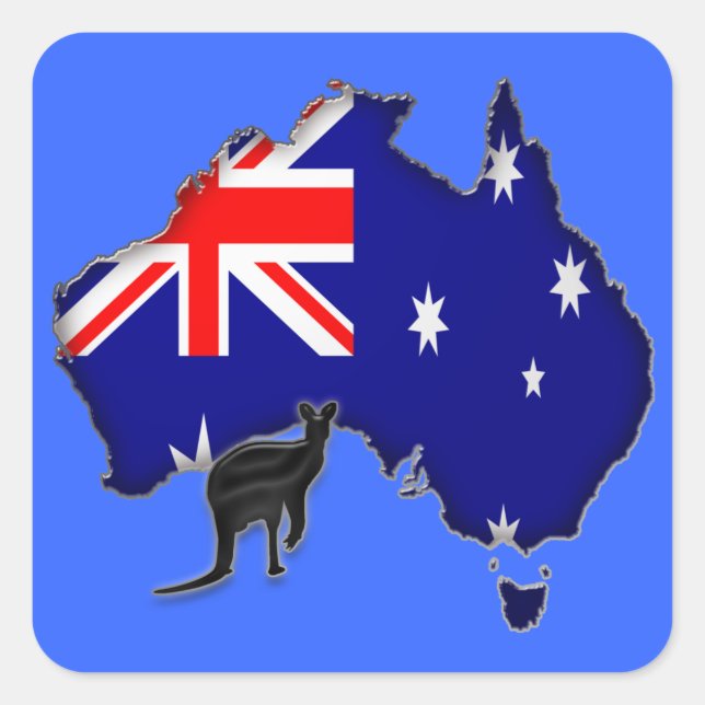 Australiana Square Sticker (Front)