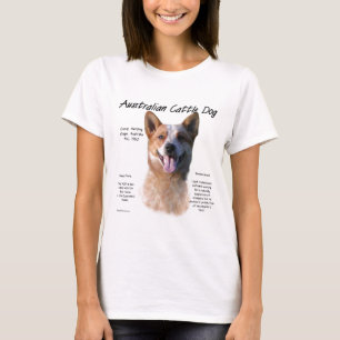 AustralianCattle Dog (redspec) History Design T-Shirt