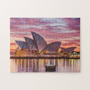 Australia's Sydney Opera House During A Sunset Jigsaw Puzzle