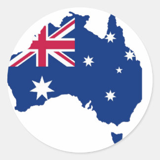Australien Flagge Australia Style Design Classic Round Sticker