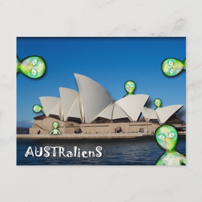 AUSTRalienS rOcK! Postcard (Front)
