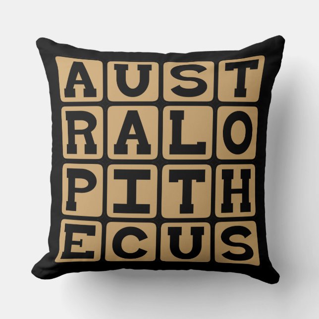 Australopithecus, Extinct Genus of Hominids Cushion (Front)