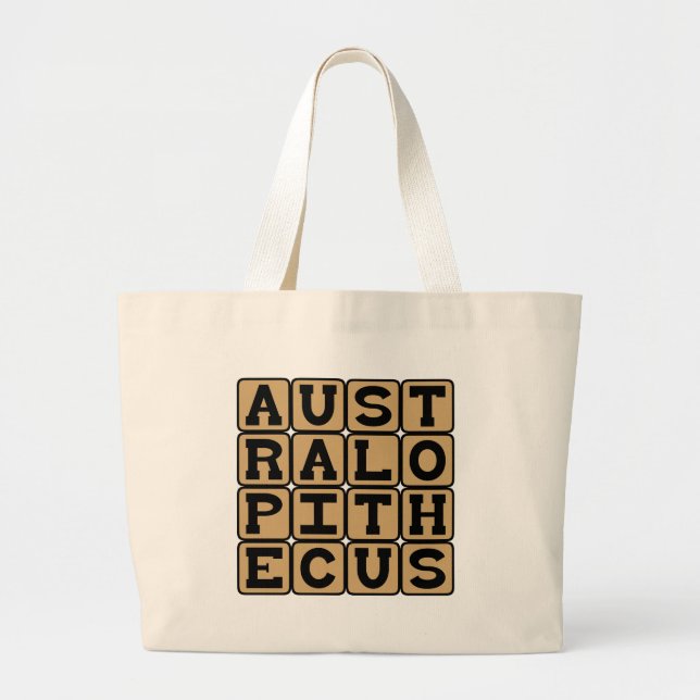 Australopithecus, Extinct Genus of Hominids Large Tote Bag (Front)