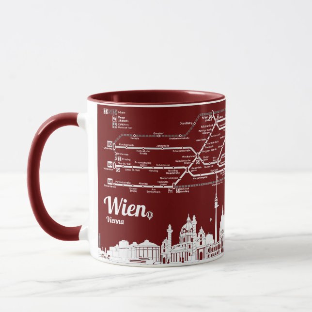 " Austria: 1978 Vienna - The Metro ... Mug (Left)