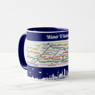 " Austria: 2021/today Vienna - Metro network ... Mug