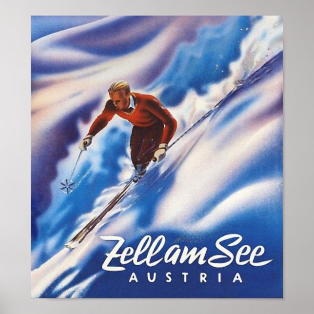 " Austria: 2021/today - Vintage Winter trip Poster (Front)